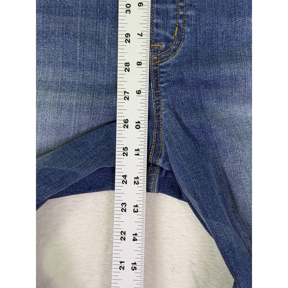 Spanx Jeans Womens XL Blue Medium Wash Mid Rise Straight Pull On Stretch - Picture 4 of 10